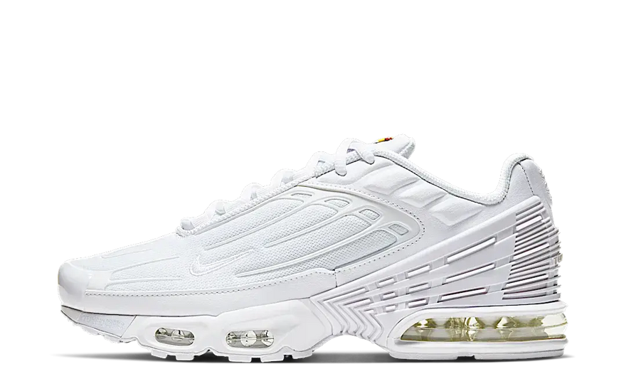 Nike Air Max Plus 3 Triple White: ren minimalisme, der løfter din stil