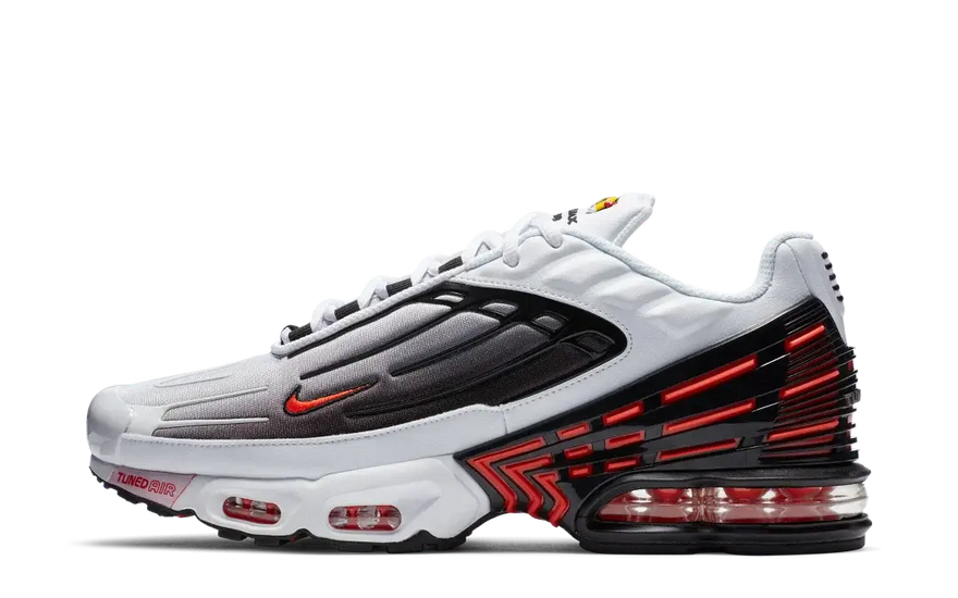 Nike Air Max Plus 3 White Black Team Orange: Urban icon with Tuned Air cushioning