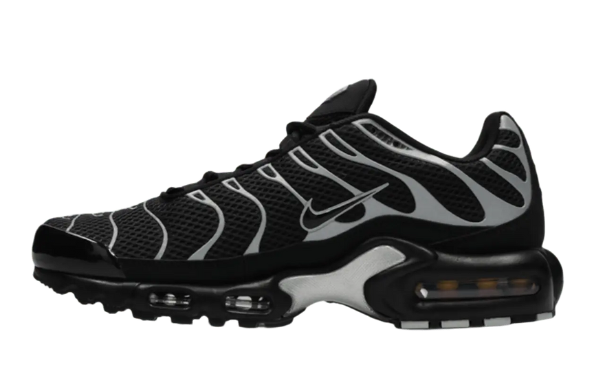Nike Air Max Plus Premium Μαύρο Ανακλαστικό Ασημί — Ανακλαστικό στυλ και απορρόφηση κραδασμών Air Max