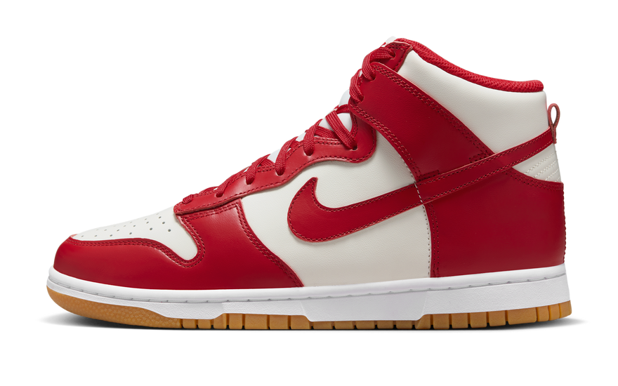 Nike Dunk High Sail Gym Red Gum: estilo urbano y suela gum imprescindible