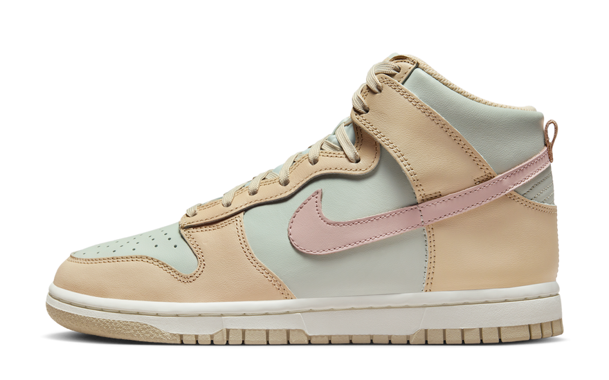 Nike Dunk High Sanddrift Pink Oxford: Zapatillas altas rosa con estilo clásico