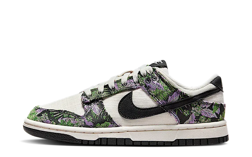 Nike Dunk Low Blumenwandteppich: Turnschuhe mit Blumenmuster zum Hervorstechen