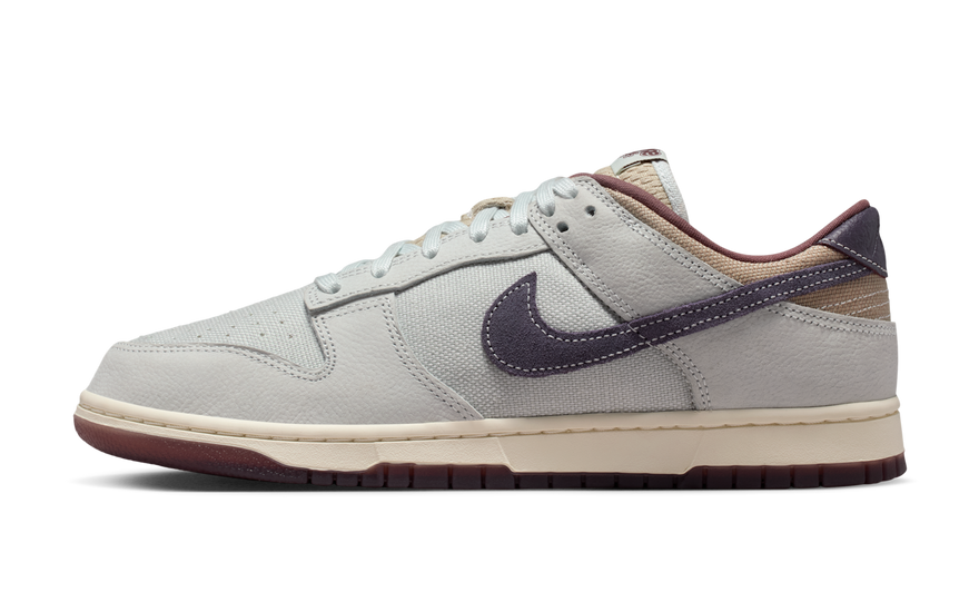 Nike Dunk Low Retro SE Off White Moon Particle Dark Raisin - Estilo near-neutral imprescindible