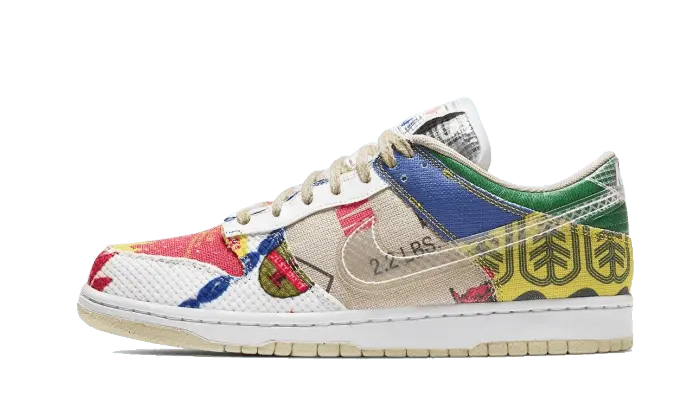 Nike Dunk Low SP City Market: A recycled, colorful, and collectible shoe 