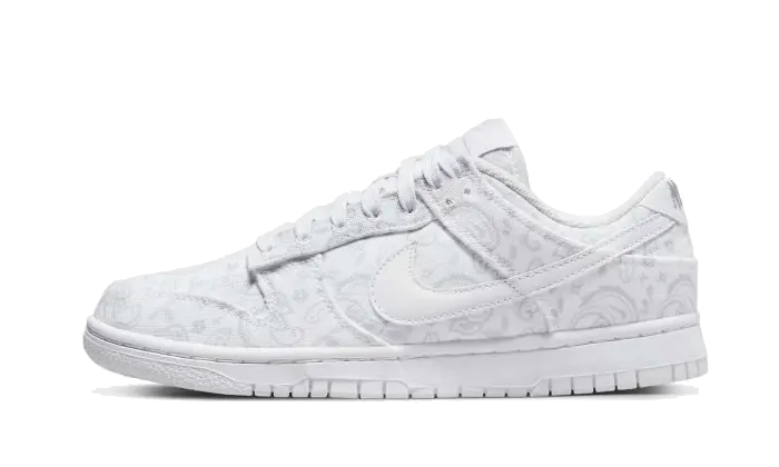 Nike Dunk Low Blanc Paisley : chaussures emblématiques en blanc et beige qui rehaussent votre style