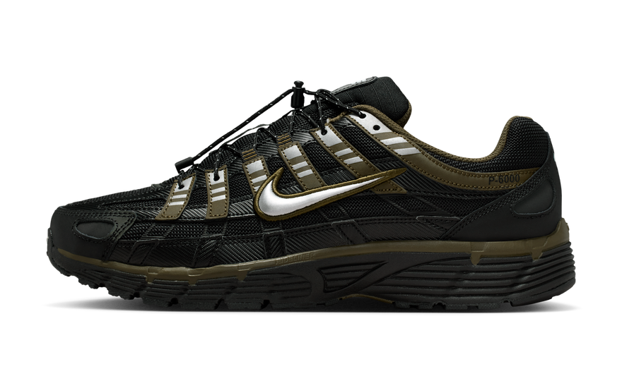 Nike P-6000 Black/Dark Hazel/Summit White/Metallic Silver: estética retro con confort urbano