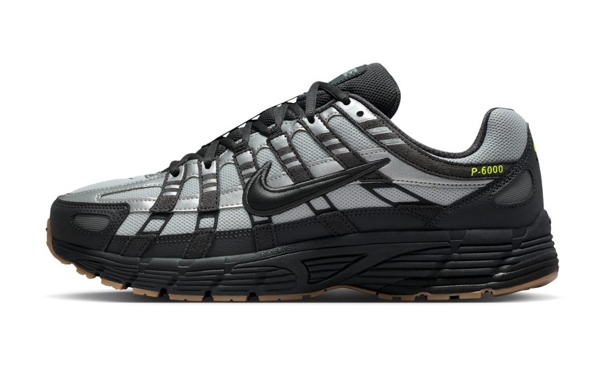 Nike P-6000 Grey Fog Volt Black — Retro running con estilo urbano y acento Volt