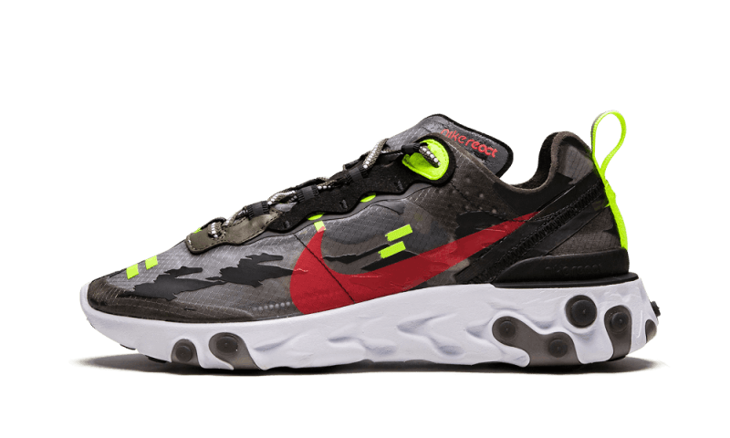 Nike React Element 87 Medium Olive Bright Crimson: la silueta translúcida que sigue ganando en 2026