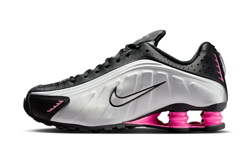 Nike Shox R4 Black Metallic Silver Pinksicle: Retro Style with Modern Cushioning