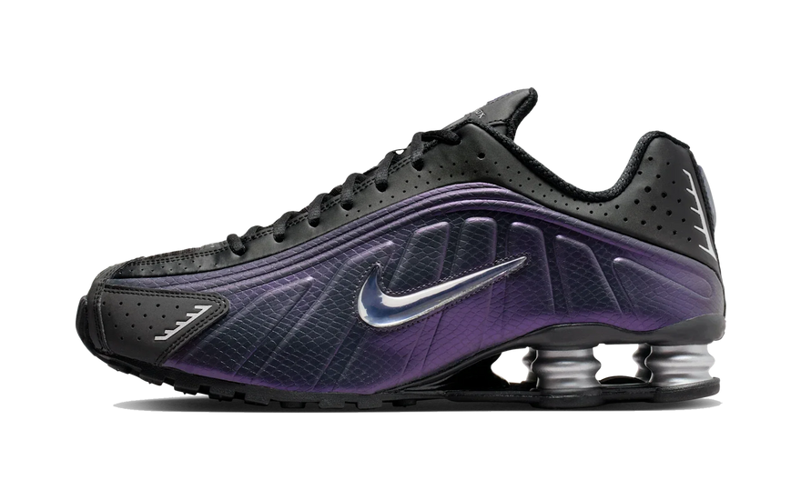 Nike Shox R4 Black Metallic Silver Purple Dynasty: la versión joya del icono Y2K que todos quieren en 2026