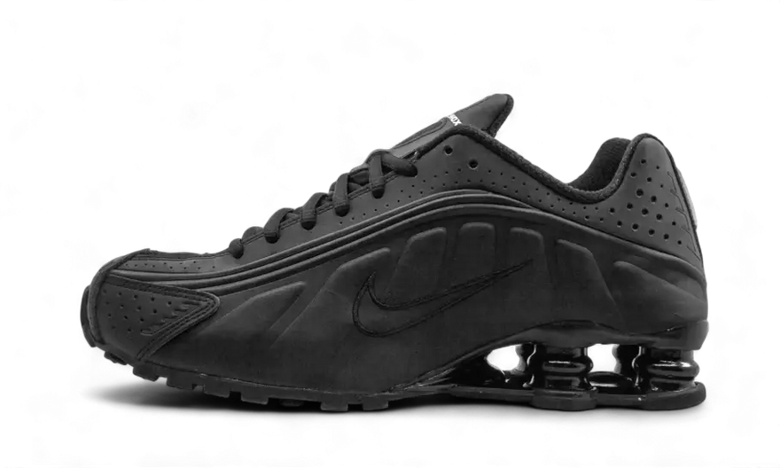 Nike Shox R4 Black — Stile nero iconico e ammortizzazione dinamica