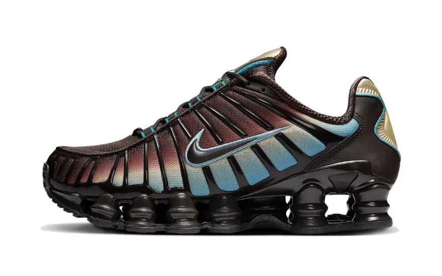 Nike Shox TL Ocean Coast: Blaue Sportschuhe mit Shox-Dämpfung und städtischem Stil