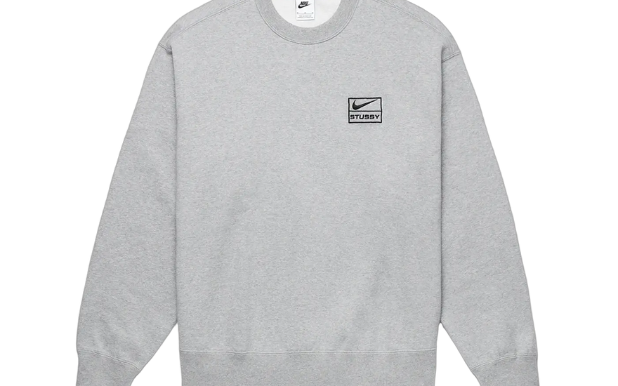 Nike x Stussy Crew Fleece Grey: la sudadera urbana que necesitas