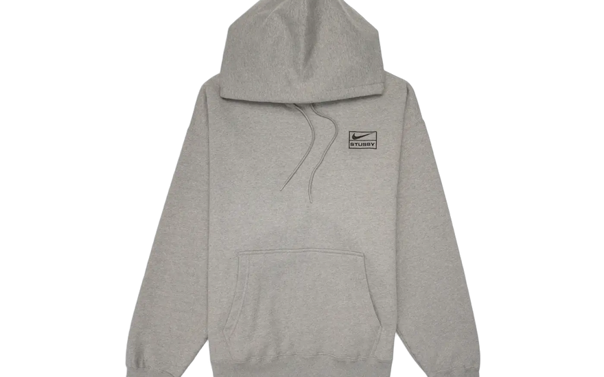 Nike x Stussy U NRG RA PO Hoodie Mørkegrå meleret/Hvid — Hættetrøjen, der definerer din streetwear-stil