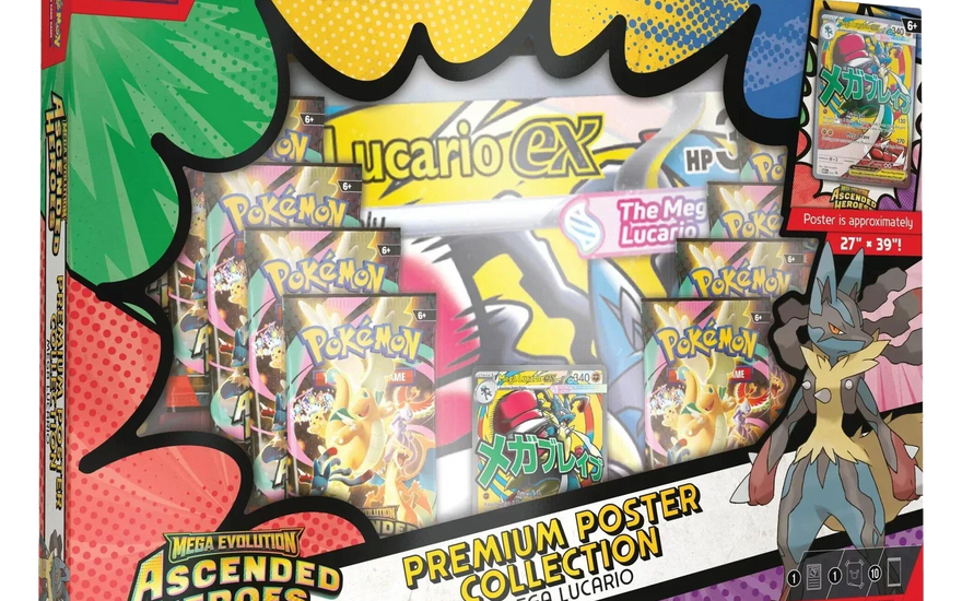 Pokémon TCG Ascended Heroes: Mega Lucario Premium Poster Collection : ce qu'elle contient et pourquoi c'est la boîte la plus spectaculaire de 2026