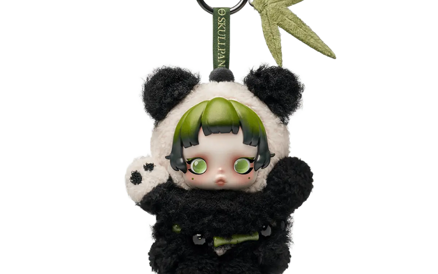 Pop Mart SKULLPANDA Paresseux Panda Poupée en Peluche Porte-Bonheur : le porte-bonheur en peluche mignon dont vous avez besoin