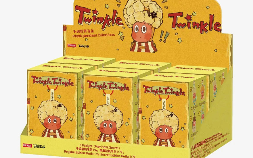 Pop Mart Twinkle Twinkle Serie Sii una Piccola Stella - Box Cieco con Ciondolo Peluche: Peluche portachiavi kawaii che devi aprire