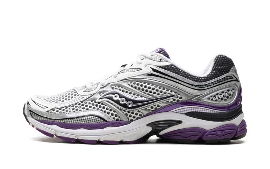 Saucony ProGrid Omni 9 White Black Silver Purple: estabilidad y estilo para cada kilómetro