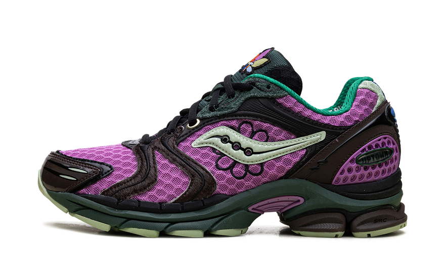 Saucony ProGrid Triumph 4 Jae Tips Flowers Grow Uptown Perilla — Comodidad y estilo para correr y el día a día