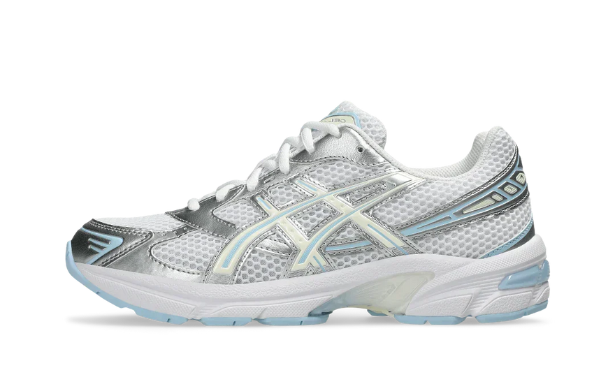 ASICS Gel-1130 Weiß Elfenbein Hellblau — Bequemer Retro-Stil für deinen städtischen Kleiderschrank