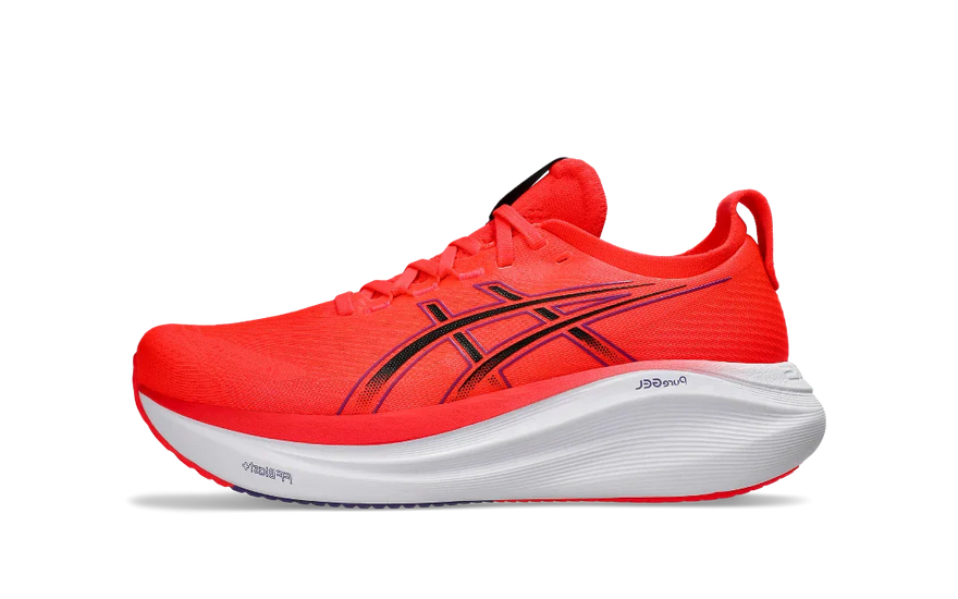 ASICS Gel-Nimbus 27 Flash Red Black: Suavidad extrema para tus kilómetros