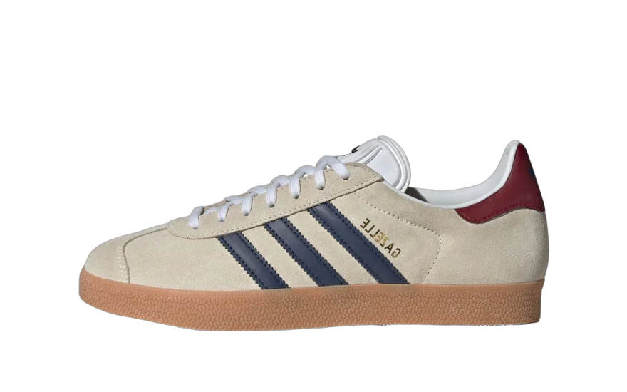 Adidas Gazelle Beige Dark Blue Collegiate Burgundy: klassieke retro voor je dagelijkse look