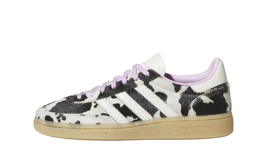 Adidas Handball Spezial Cow Print Bliss Lilac: Trendy Lilac Sneakers with Cow Print