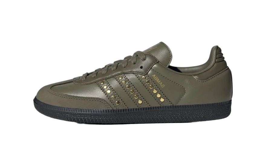 Adidas Samba OG Studded Stripes Dark Khaki Black: la Samba retro con tachuelas que eleva tu estilo
