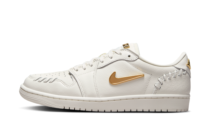 Air Jordan 1 Low Method of Make Sail Metallic Gold: diskret pragt til dit bylook