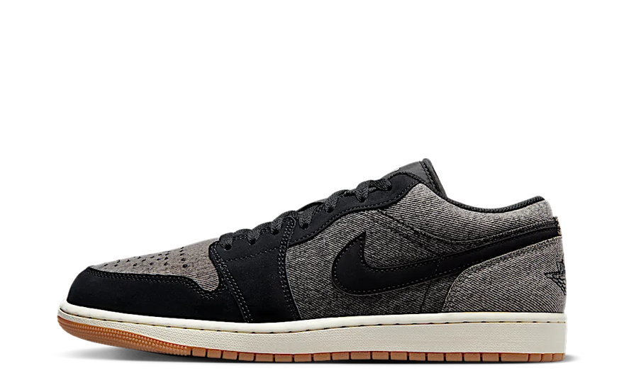 Air Jordan 1 Low SE Black Denim — Black denim and urban style