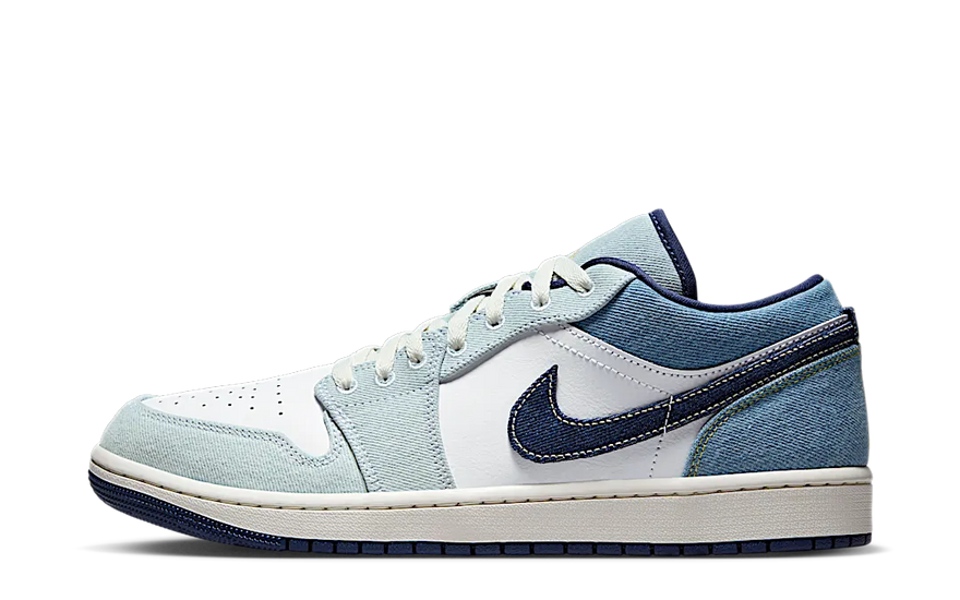 Air Jordan 1 Low SE Denim Star Blue: Denim lavado con actitud urbana