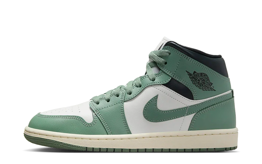 Air Jordan 1 Mid Jade Smoke: icono urbano en jade y humo