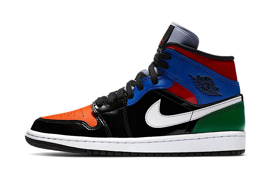 Air Jordan 1 Mid Multi Patent: Shiny patent leather that elevates your streetwear