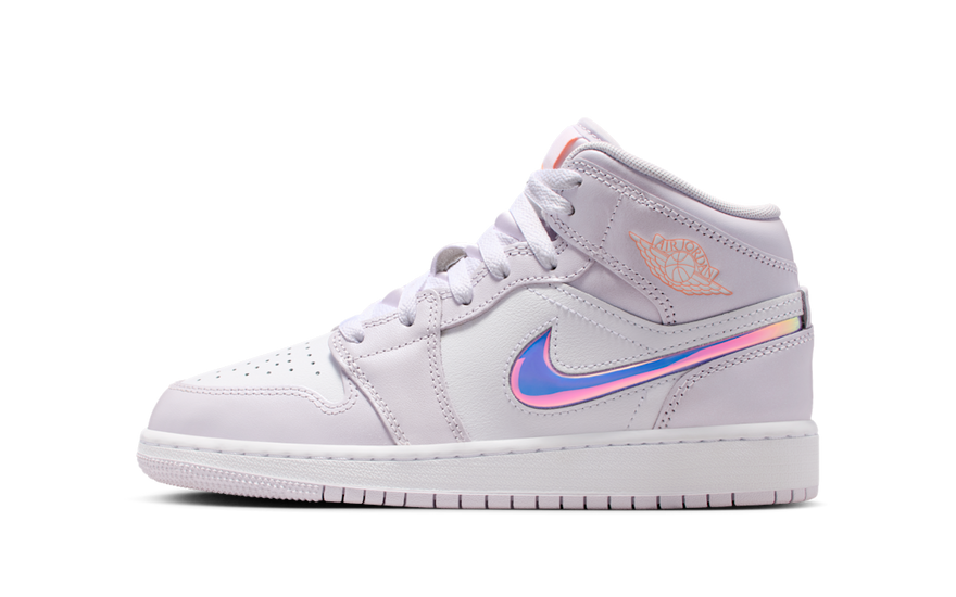 Air Jordan 1 Mid SE Barely Grape Iridescent Swoosh — El giro lavanda que tu outfit necesita