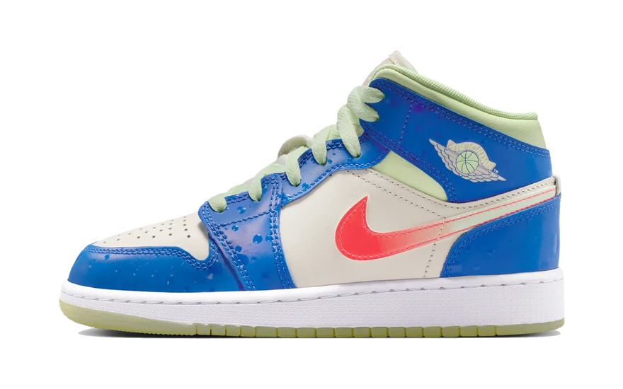 Air Jordan 1 Mid SE Game Royal Barely Volt Infrared: la silueta de 1985 con el triple de color