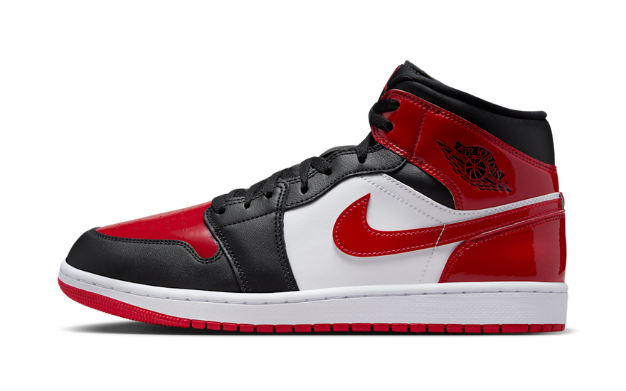 Air Jordan 1 Mid SE Patent Bred Toe: Brillo patent y estilo urbano imprescindible