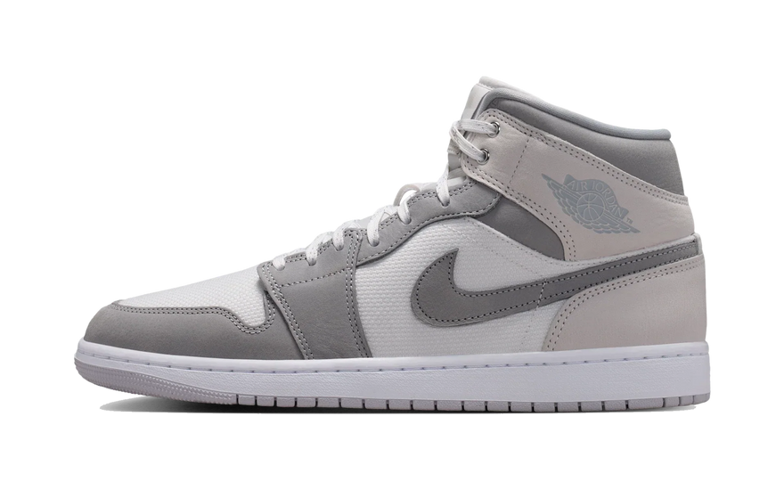 Air Jordan 1 Mid SE White Phantom Sail Light Smoke Grey: guía de talla, materiales y cómo combinarlas