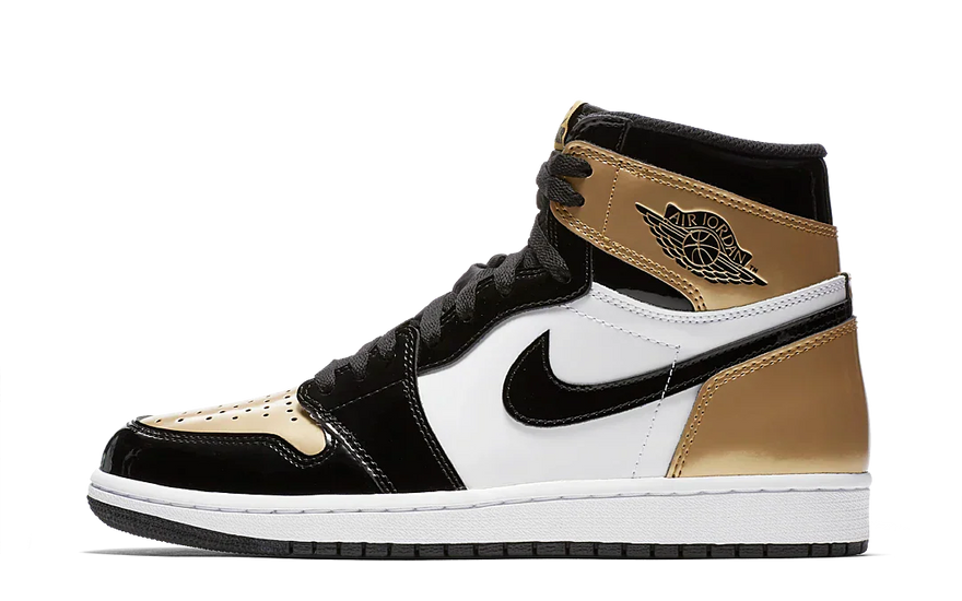 Air Jordan 1 Retro High NRG Patent Gold Toe: urban luxury that stands out