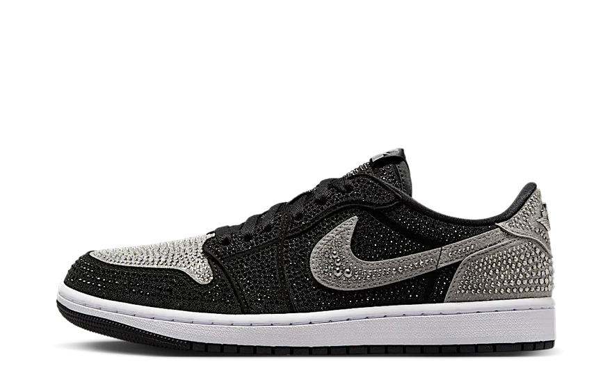 Air Jordan 1 Retro Low OG Swarovski Stealth: low-top de lujo urbano que brilla