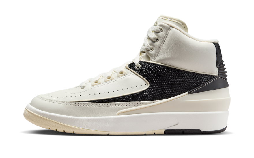 Air Jordan 2 Retro Sail Black: Urban Elegance in Cream and Black