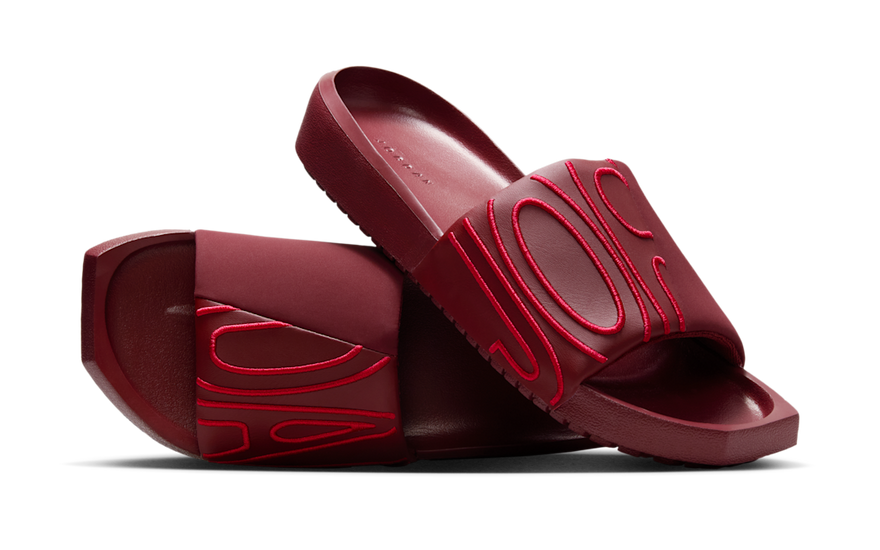 Air Jordan NOLA Slide Dark Team Red Hibiscus: slides que redefinen la comodidad urbana