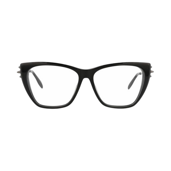 Alexander McQueen Cat Eye-Frame Acetate Optical Frames Black Ruthenium Transparent: la montura cat eye que redefine el lujo discreto en 2026