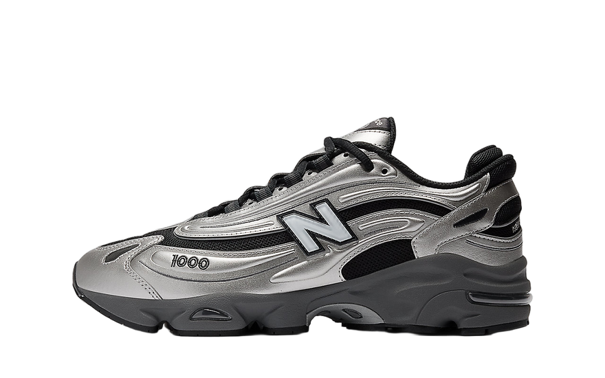 New Balance 1000 Black Silver Metallic — Black shoes with style and cushioning