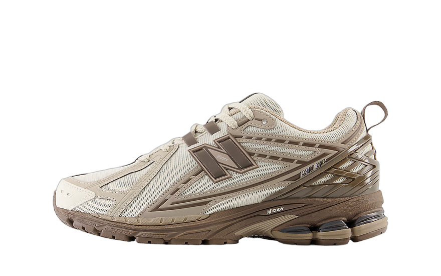 New Balance 1906R Driftwood Dark Mushroom: Retro shape with modern cushioning
