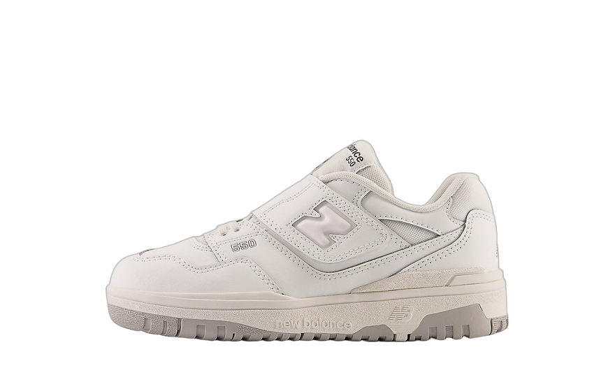 New Balance 550 Bungee Lace Top Strap White Grey: icono urbano con bungee y correa superior