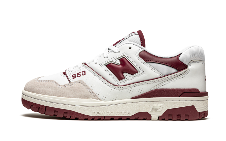 New Balance 550 Sea Salt Burgundy — The classic retro style your outfit needs