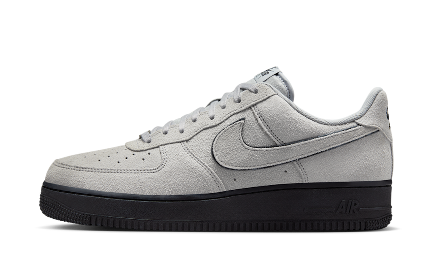 Nike Air Force 1 Low '07 LV8 Light Smoke Grey Suede Black: sophisticated grey tone for your daily rotation