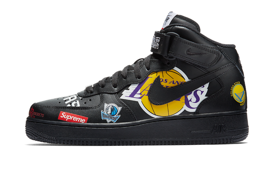 Nike Air Force 1 Mid Supreme NBA Black: la Mid imprescindible de moda urbana