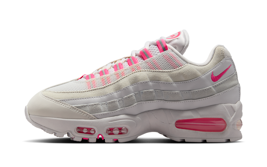 Nike Air Max 95 OG Big Bubble Vast Grey Hyper Pink: markant tilstedeværelse og bymæssig stil