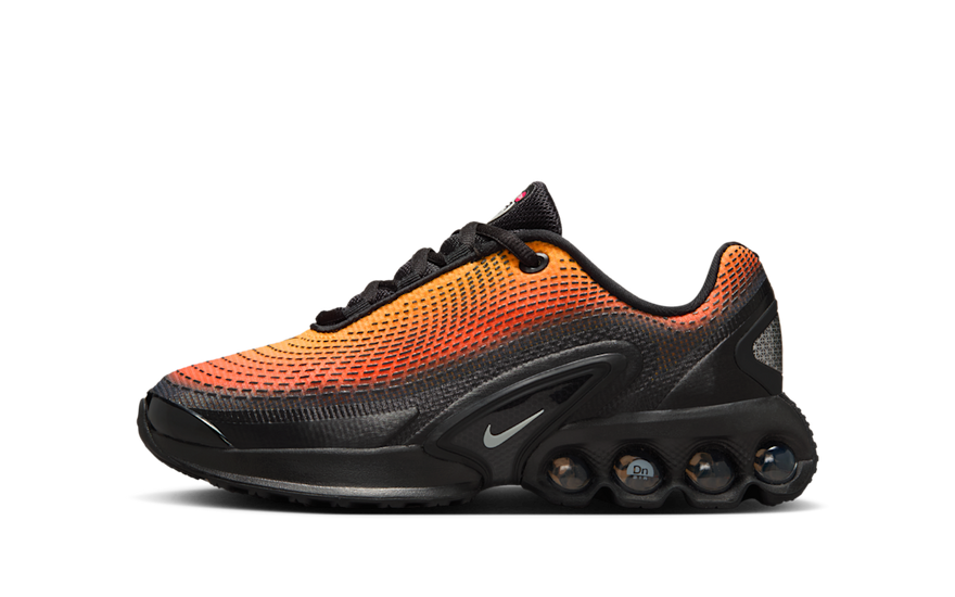 Nike Air Max DN Black Laser Orange — Estilo urbano y amortiguación visible